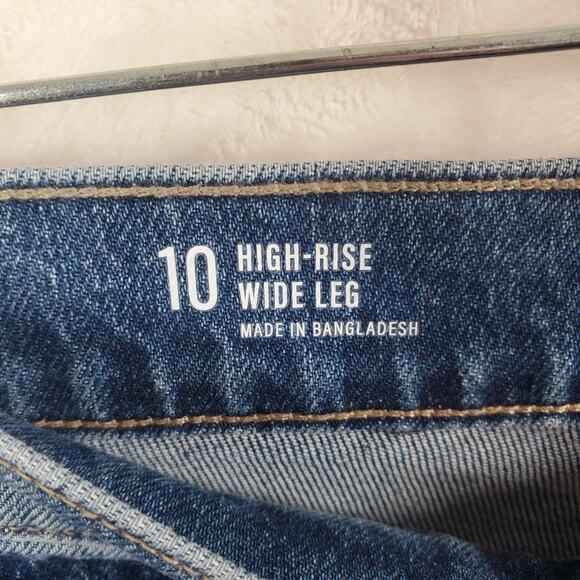 ANA A New Approach High Rise Wide Leg Jeans Women Sz 10 Blue Denim Zip Fly NEW - Picture 4 of 11